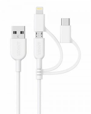 Anker 321 USB-A to Lightning Cable (3 ft 3-in-1) Blancos | Mexico DKT217594