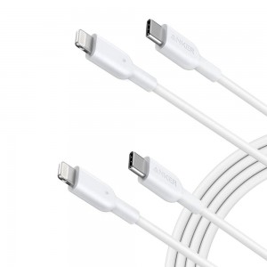 Anker 321 USB-C to Lightning Cable (6 ft 2-Pack) Blancos | Mexico DEU164732