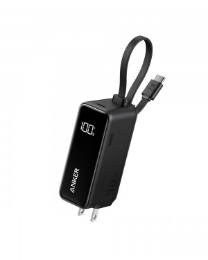 Anker 3-in-1 Power Bank (30W Fusion Built-In USB-C Cable) Negros | Mexico KBE803495