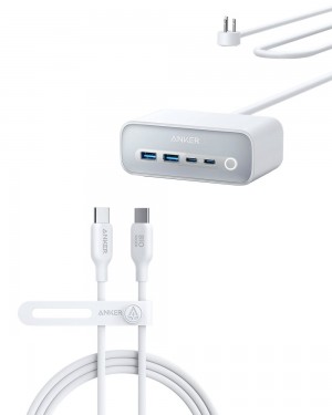 Anker 525 Charging Station and 543 USB-C to USB-C Cable (Bio-Based 6ft) Blancos | Mexico ONG875946