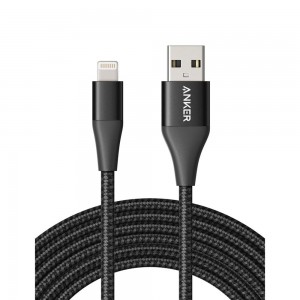 Anker 551 USB-A to Lightning Cable (1 ft / 3 ft / 6 ft / 10 ft) Negros | Mexico OYQ942685