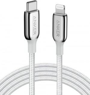 Anker 762 USB-C to Lightning Cable (3 ft / 6 ft Nylon) Plateados | Mexico ZJX791356