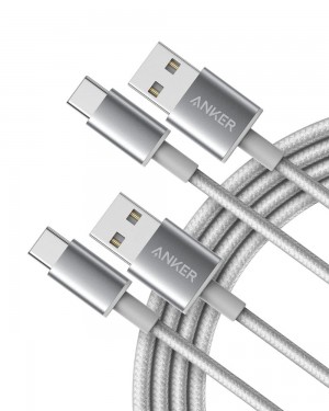 Anker Premium Nylon USB-C to USB-A Cable (2-Pack) Plateados | Mexico QMD170286