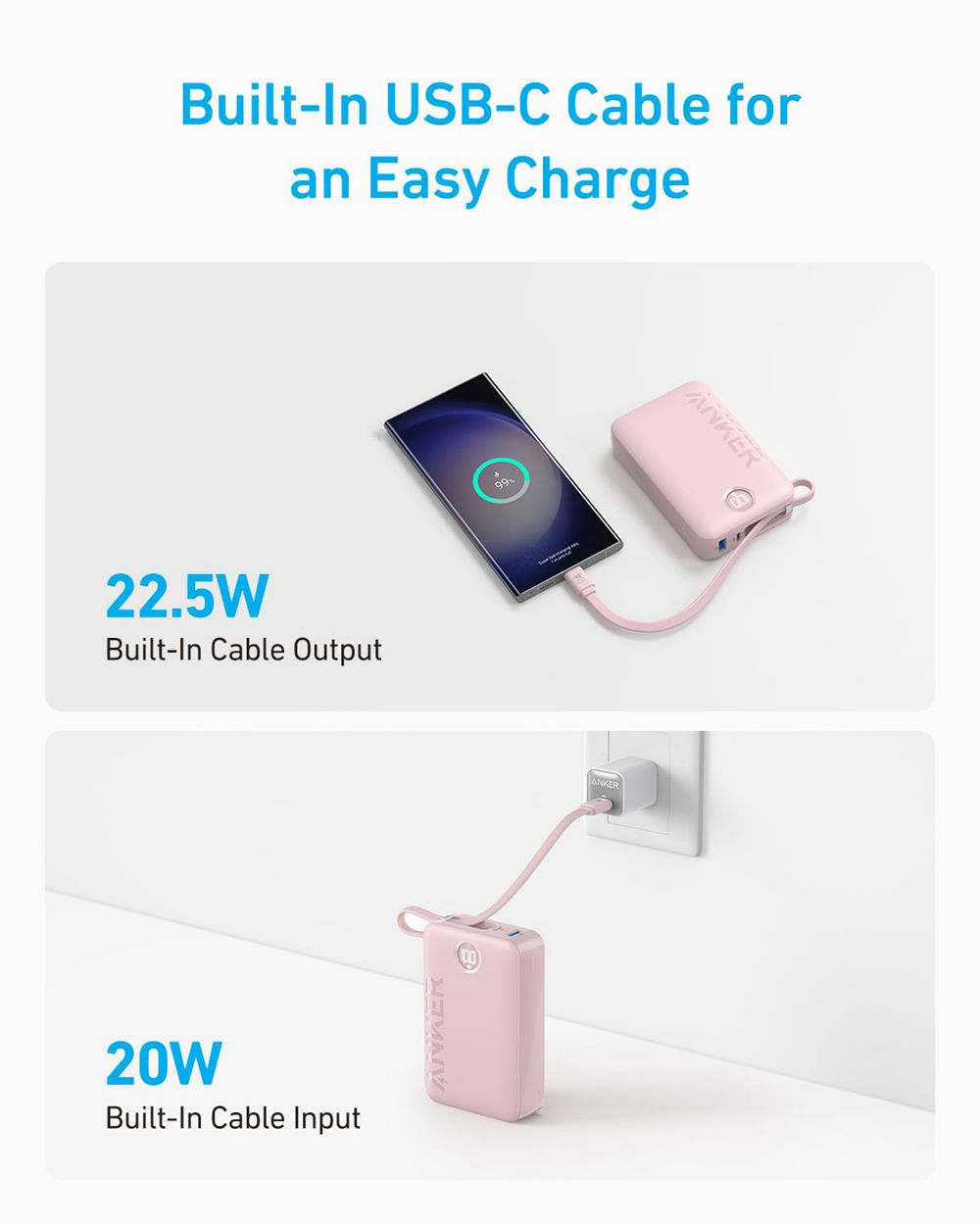 Anker 20000mAh High-Speed 22.5W Power Bank Rosas | Mexico UBH481520