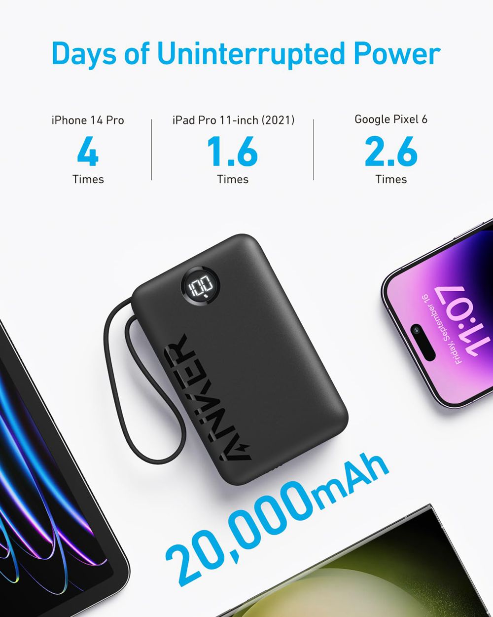 Anker 20000mAh High-Speed 22.5W Power Bank Verdes | Mexico KTO158390