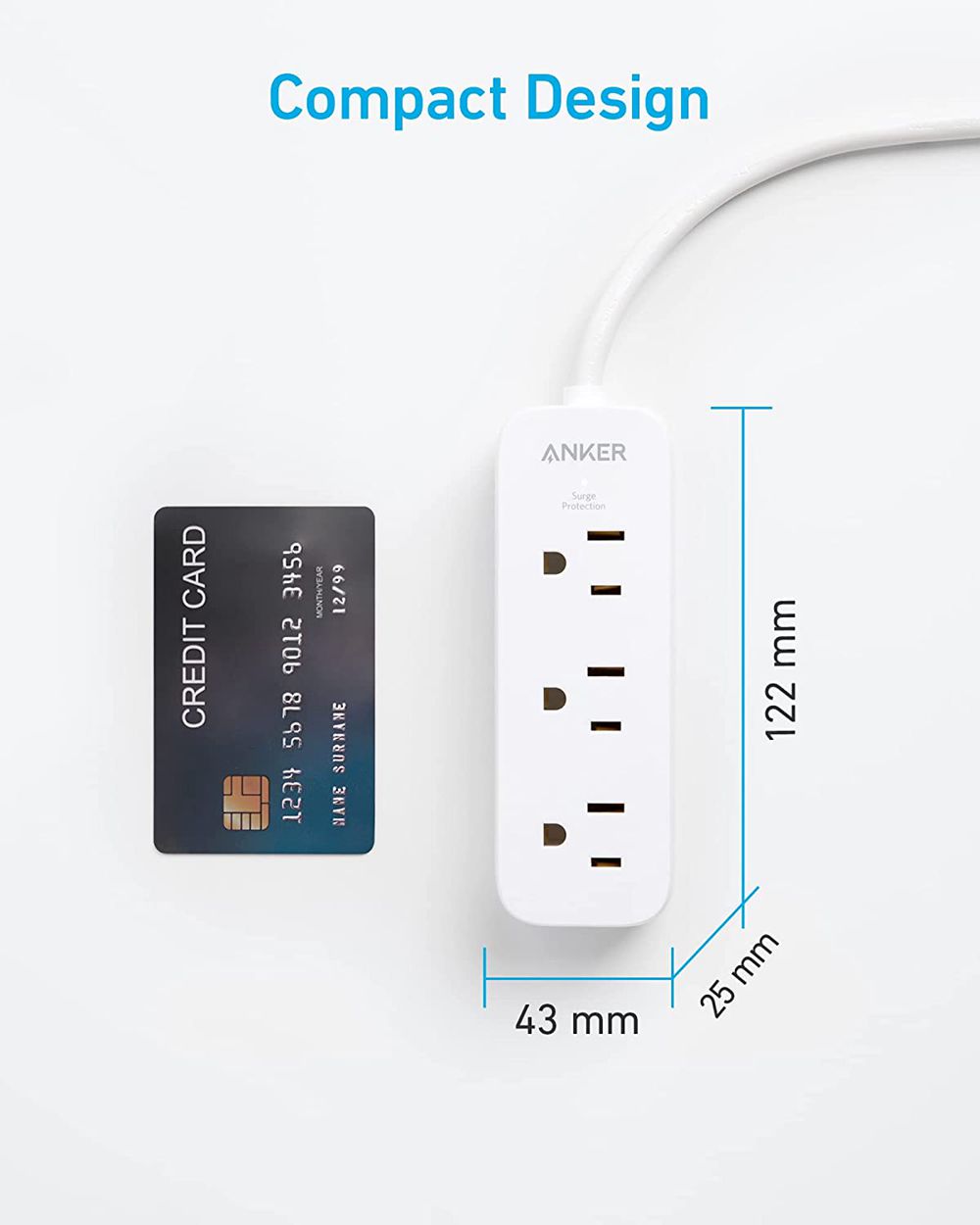 Anker 310 Power Strip Blancos | Mexico TPH360519