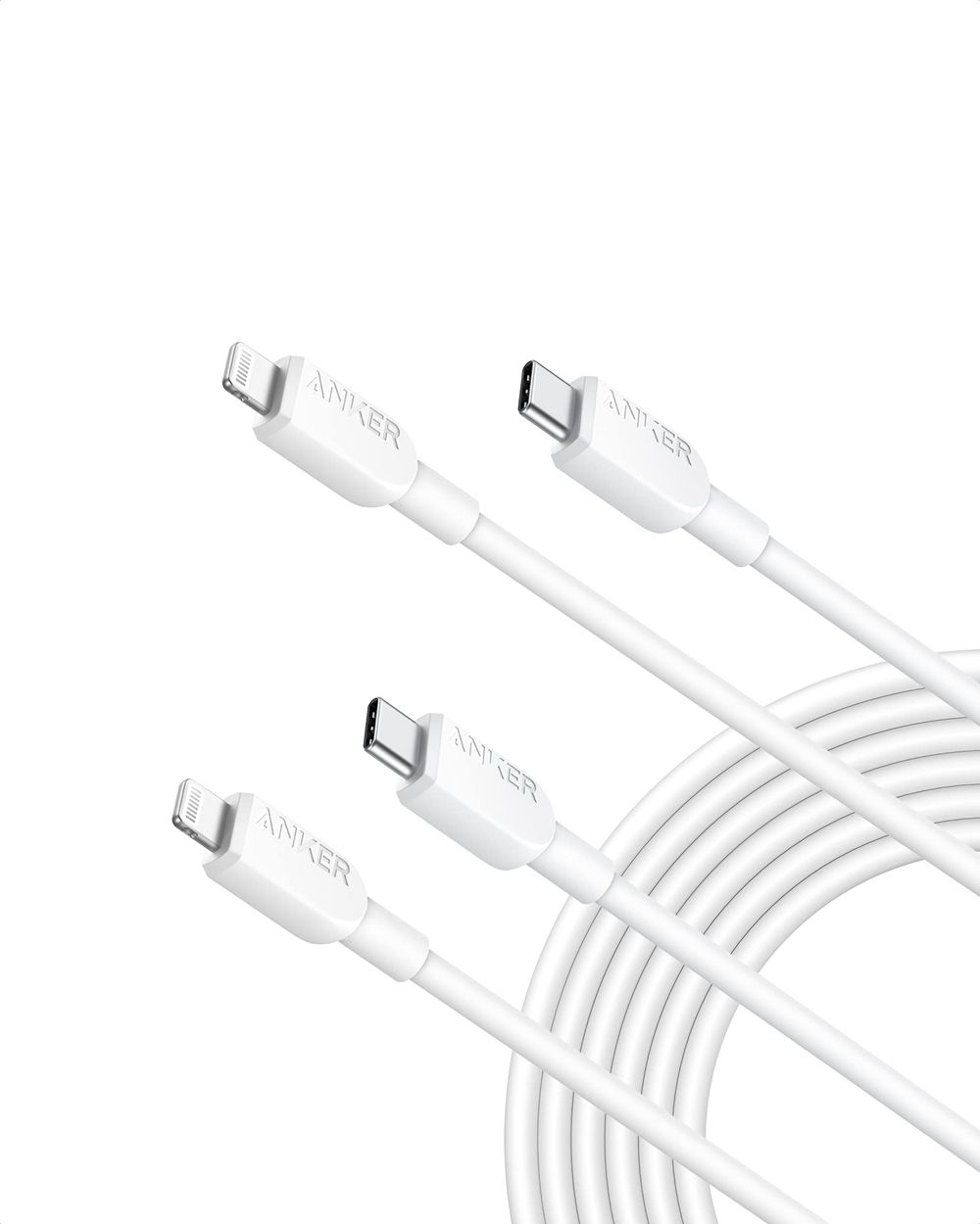 Anker 310 USB-C to Lightning Cable (10 ft 2pack) Blancos | Mexico ULX256380