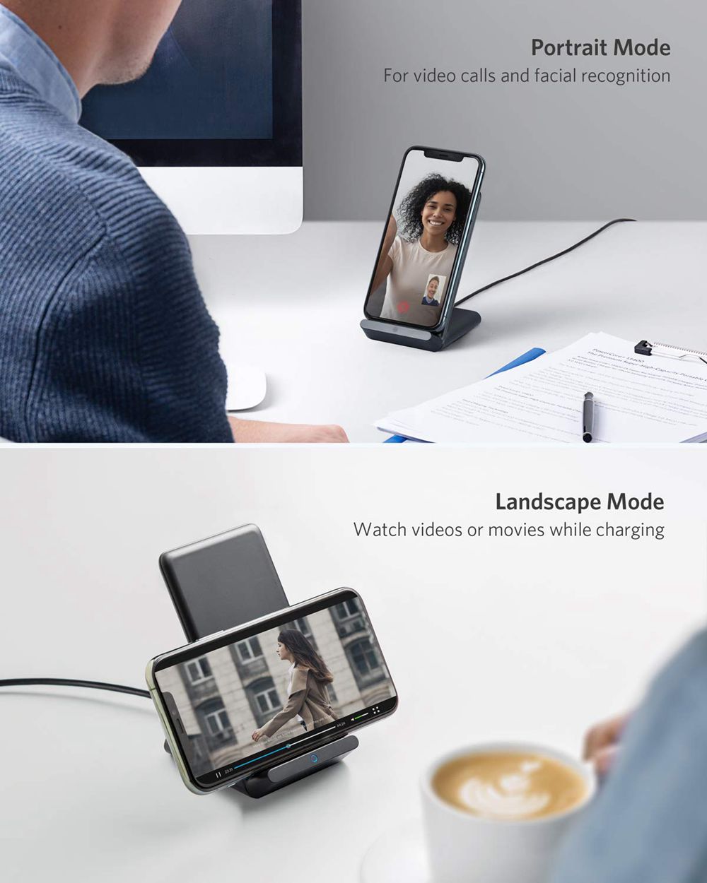 Anker 313 Wireless Charger (Stand) Negros | Mexico UVQ748362