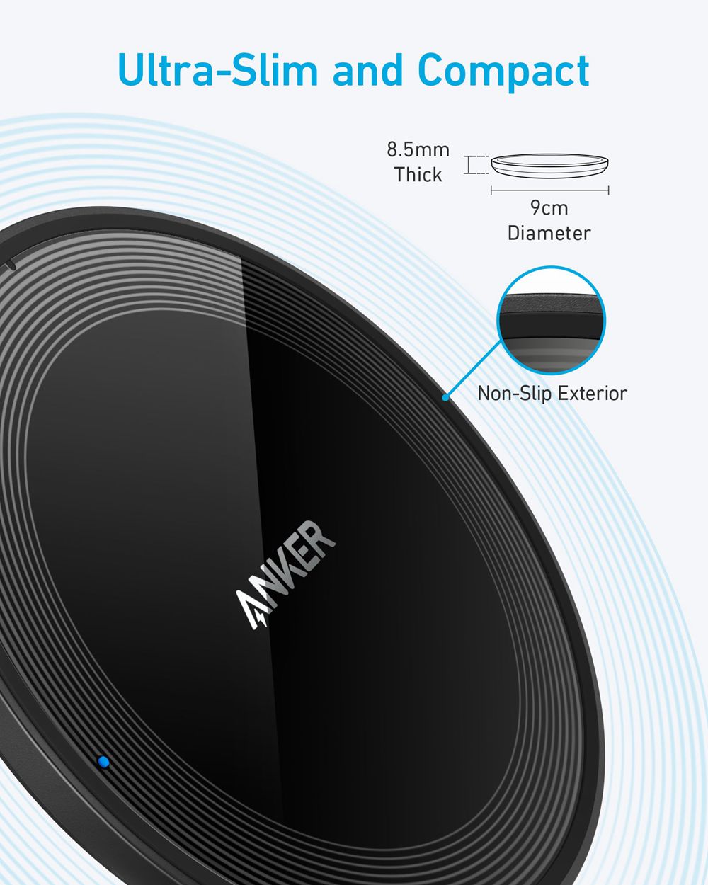 Anker 315 Wireless Charger (Pad) Negros | Mexico DAE623087