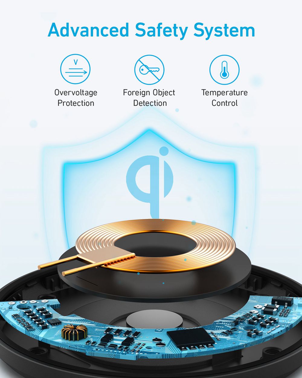 Anker 315 Wireless Charger (Pad) Negros | Mexico DAE623087