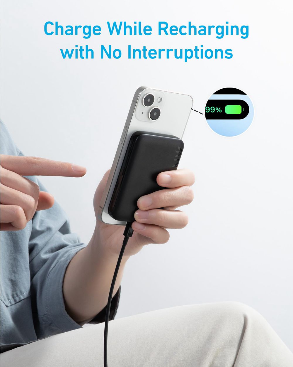 Anker 321 MagGo Battery (PowerCore Magnetic 5K) Negros | Mexico HKP590216