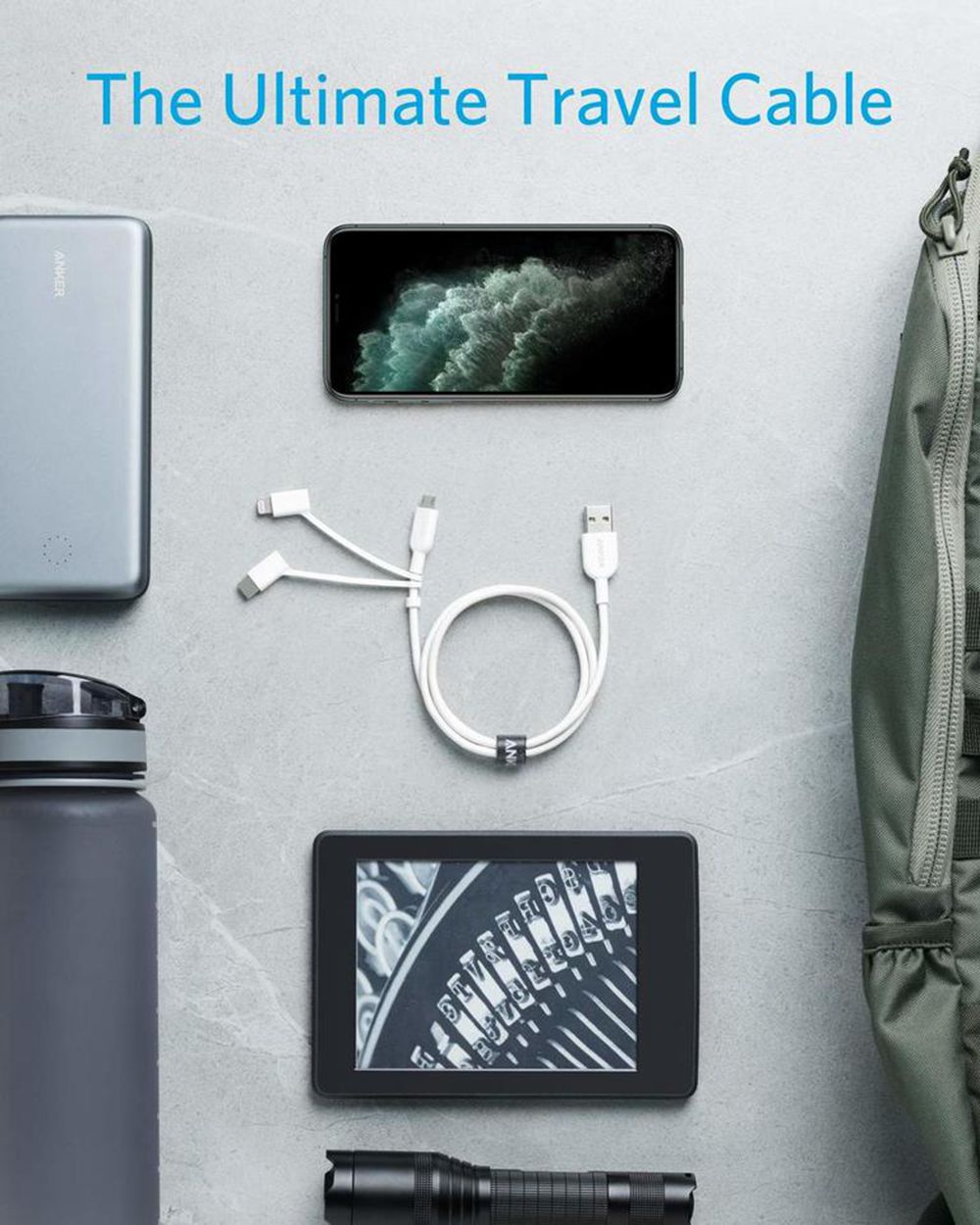 Anker 321 USB-A to Lightning Cable (3 ft 3-in-1) Blancos | Mexico DKT217594