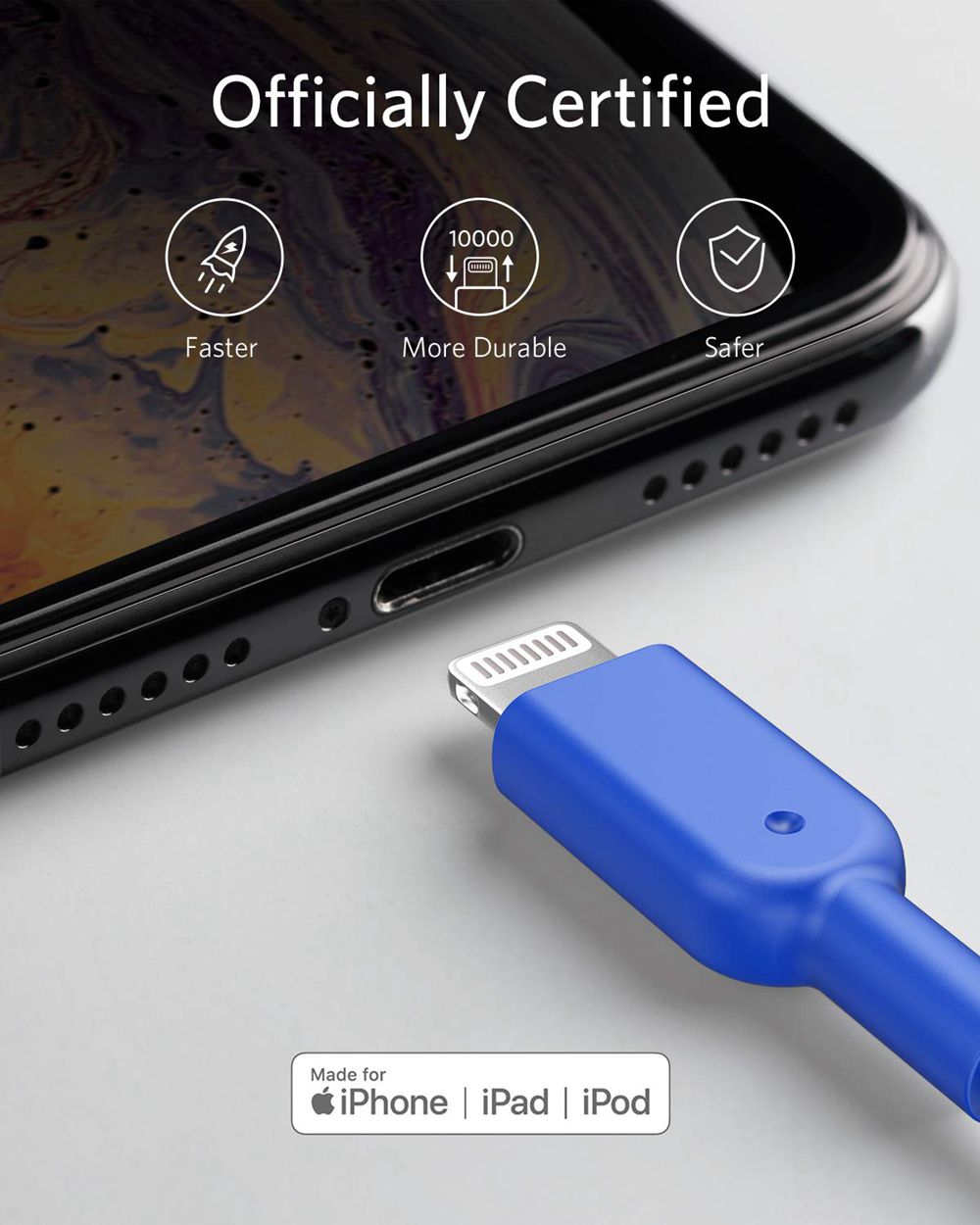 Anker 321 USB-A to Lightning Cable Azules | Mexico VPW674528