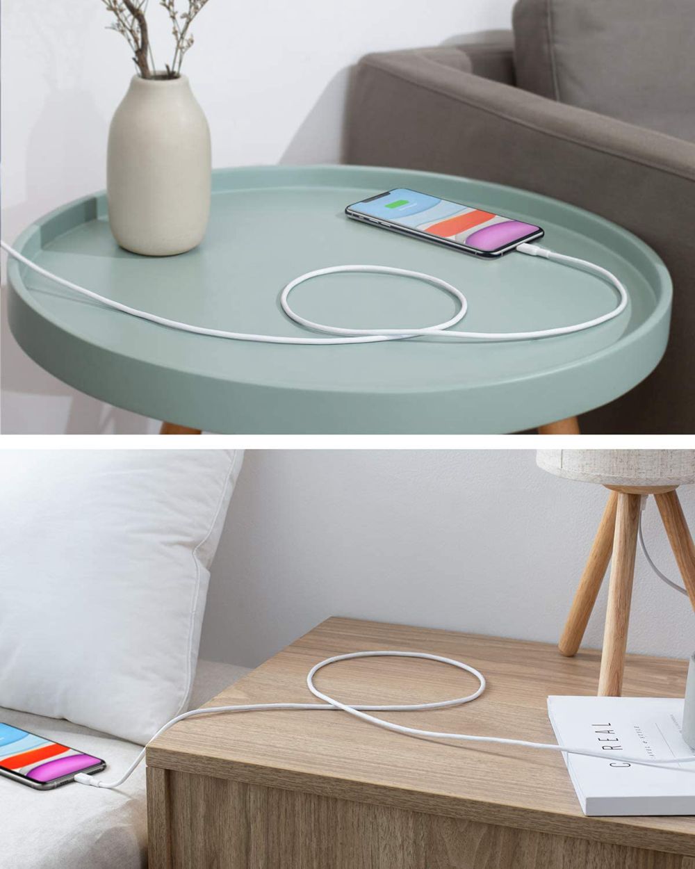 Anker 321 USB-C to Lightning Cable (6 ft 2-Pack) Blancos | Mexico DEU164732