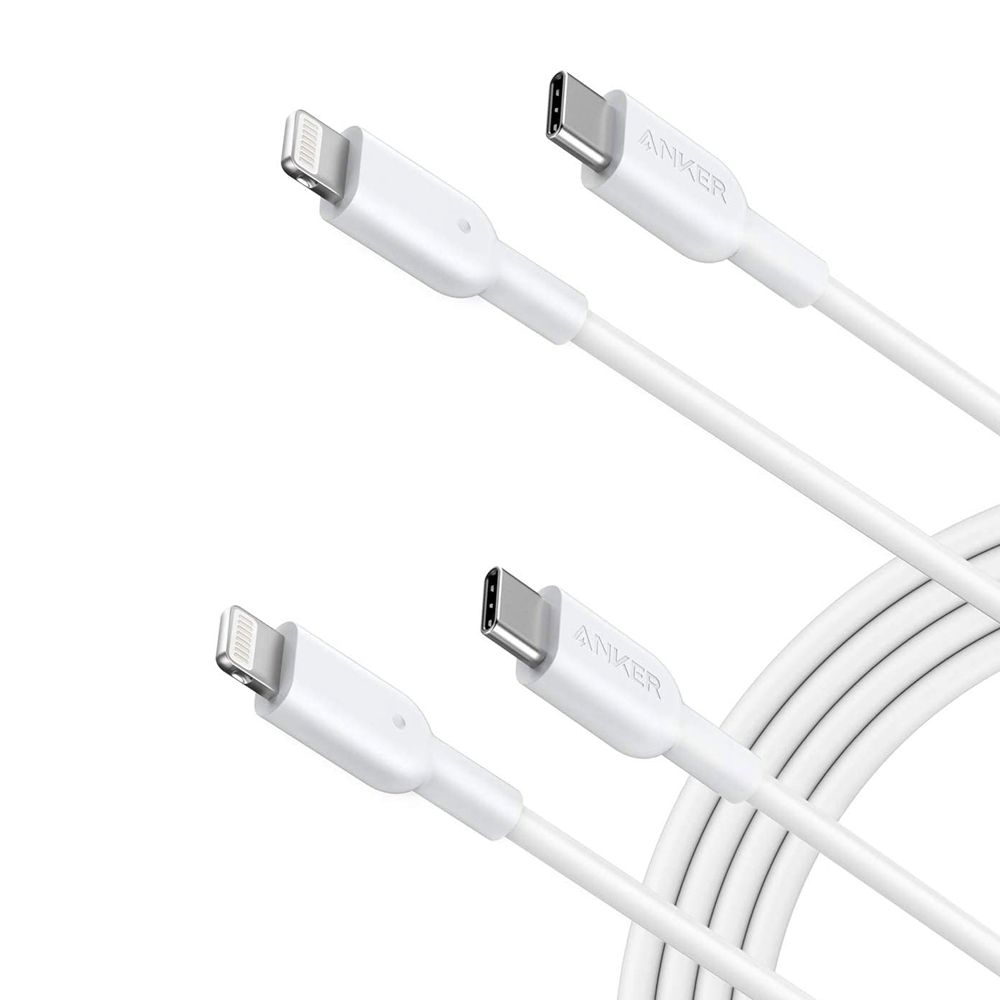Anker 321 USB-C to Lightning Cable (6 ft 2-Pack) Blancos | Mexico DEU164732