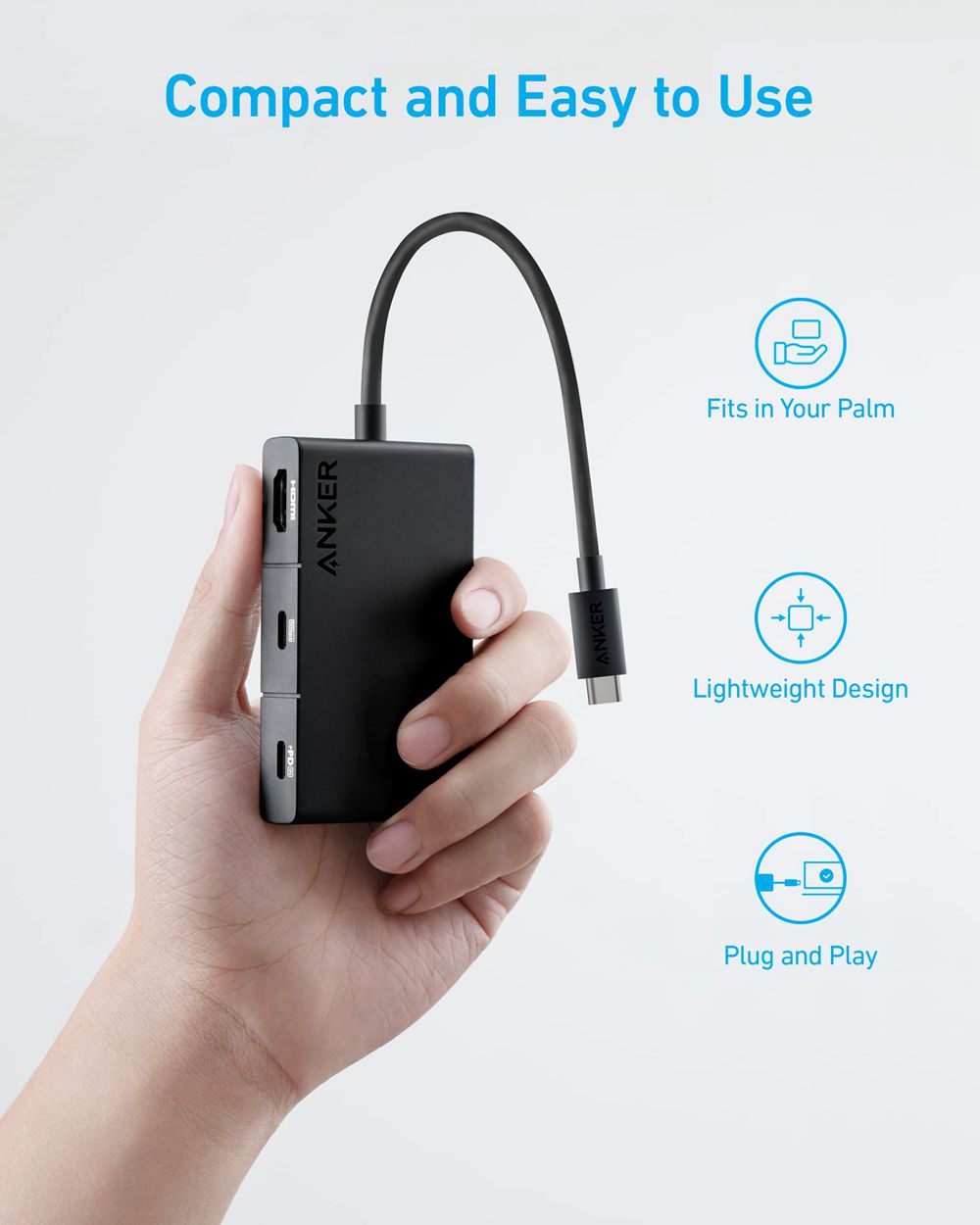 Anker 322 USB-C Hub (5-in-1) Negros | Mexico KTI516087