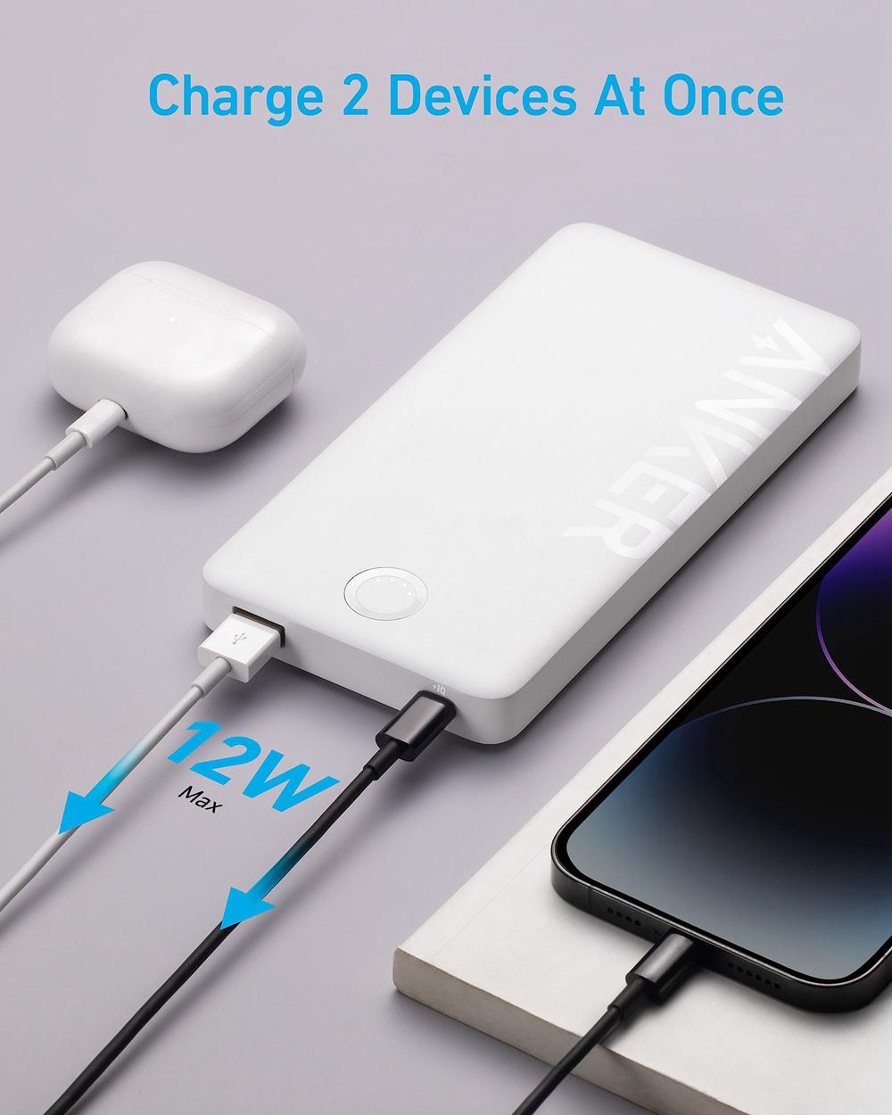 Anker 323 USB-C Power Bank (PowerCore PIQ) Blancos | Mexico ZSF719486