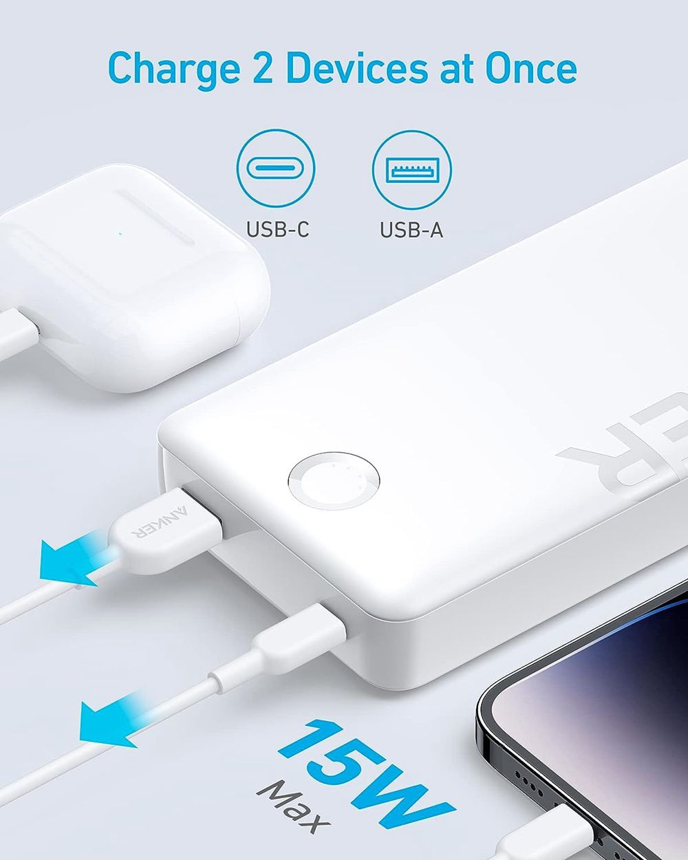 Anker 325 Power Bank (PowerCore 20K II) Blancos | Mexico ONL874935