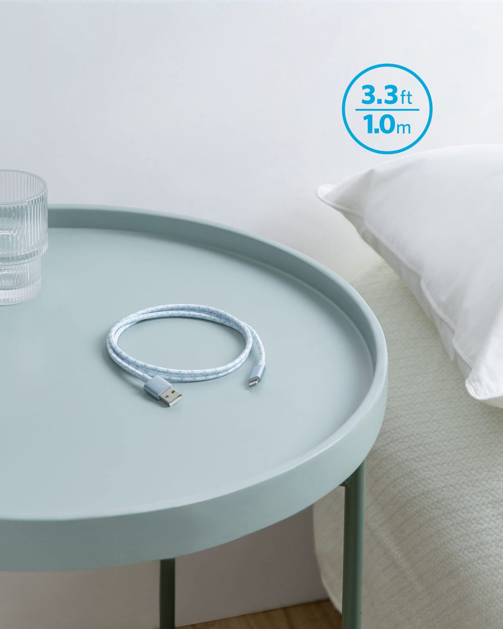 Anker 331 USB-A to Lightning Cable (Nylon) Azules | Mexico OSI697108