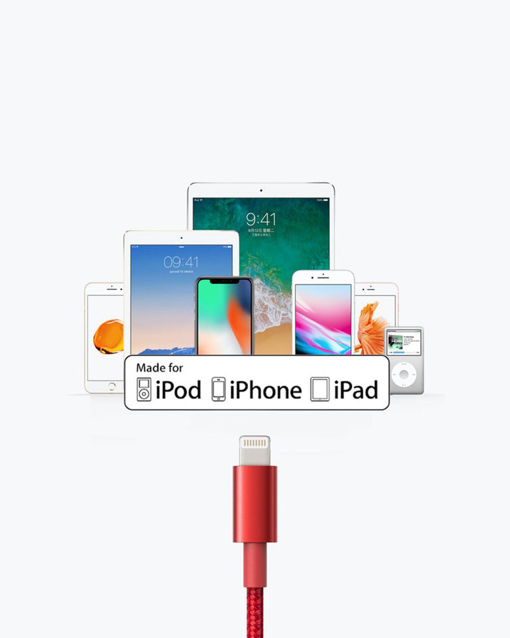 Anker 331 USB-A to Lightning Cable (Nylon) Rojos | Mexico LCS910238