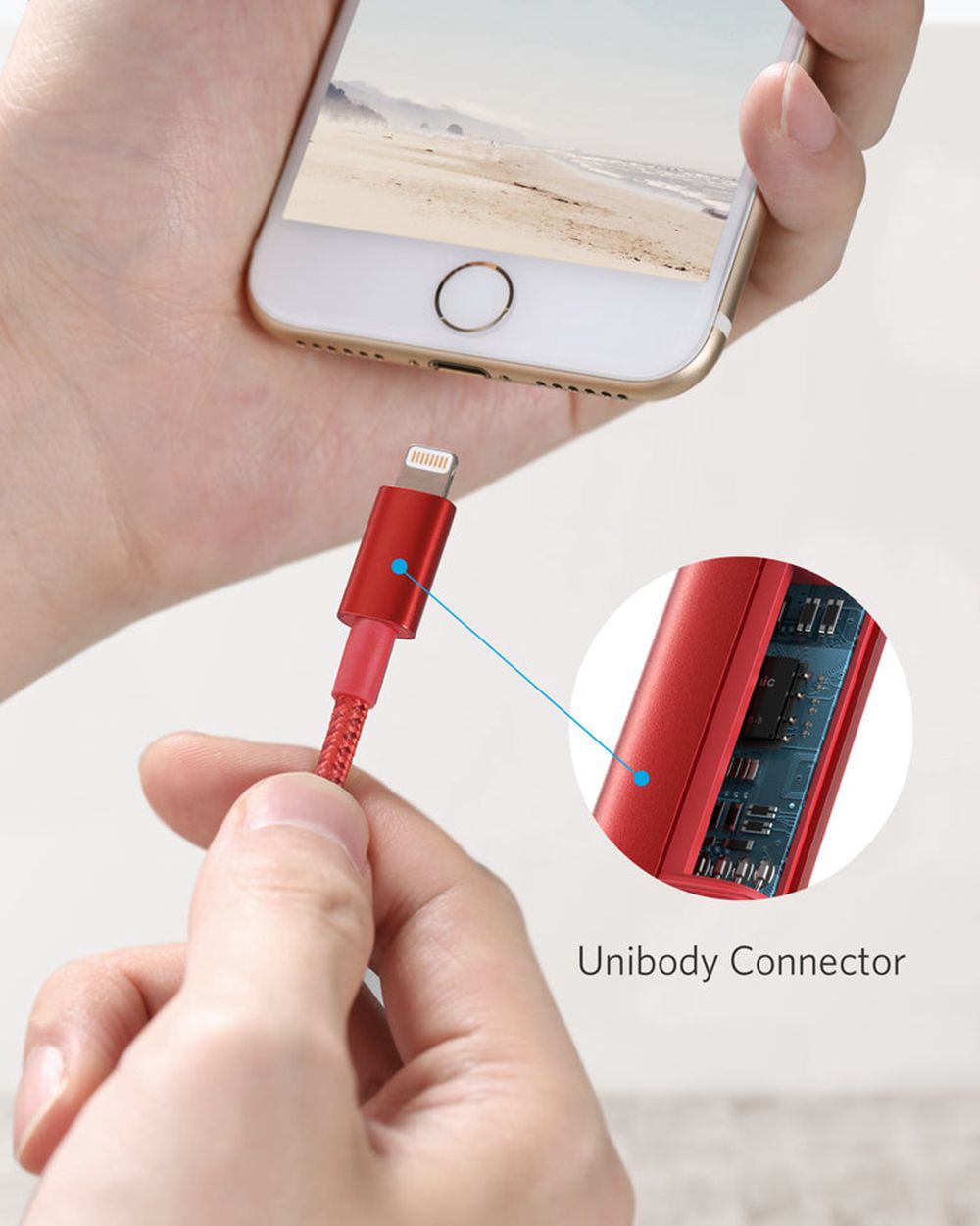 Anker 331 USB-A to Lightning Cable (Nylon) Rojos | Mexico LCS910238