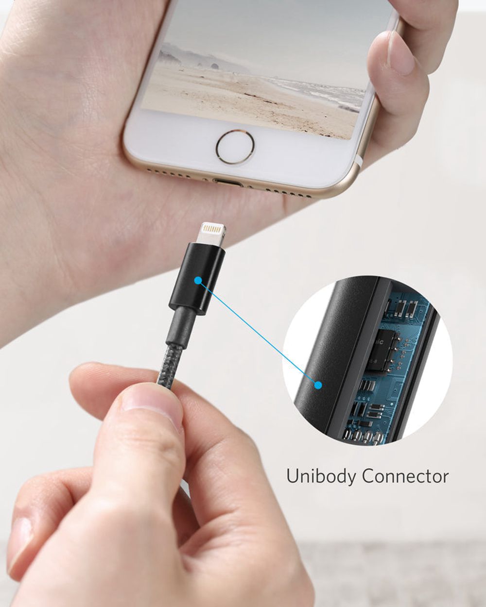 Anker 331 USB-A to Lightning Cable (Nylon) Negros | Mexico WLY510238