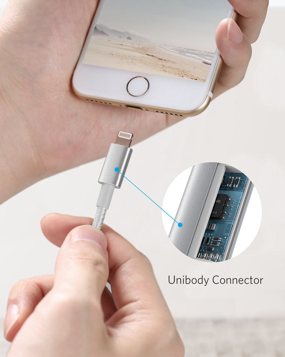 Anker 331 USB-A to Lightning Cable (Nylon) Plateados | Mexico LDE791583