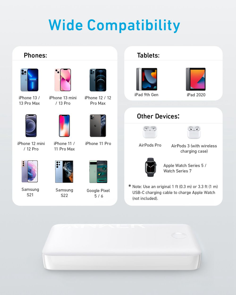 Anker 335 Power Bank (PowerCore 20K) Blancos | Mexico JFQ079658