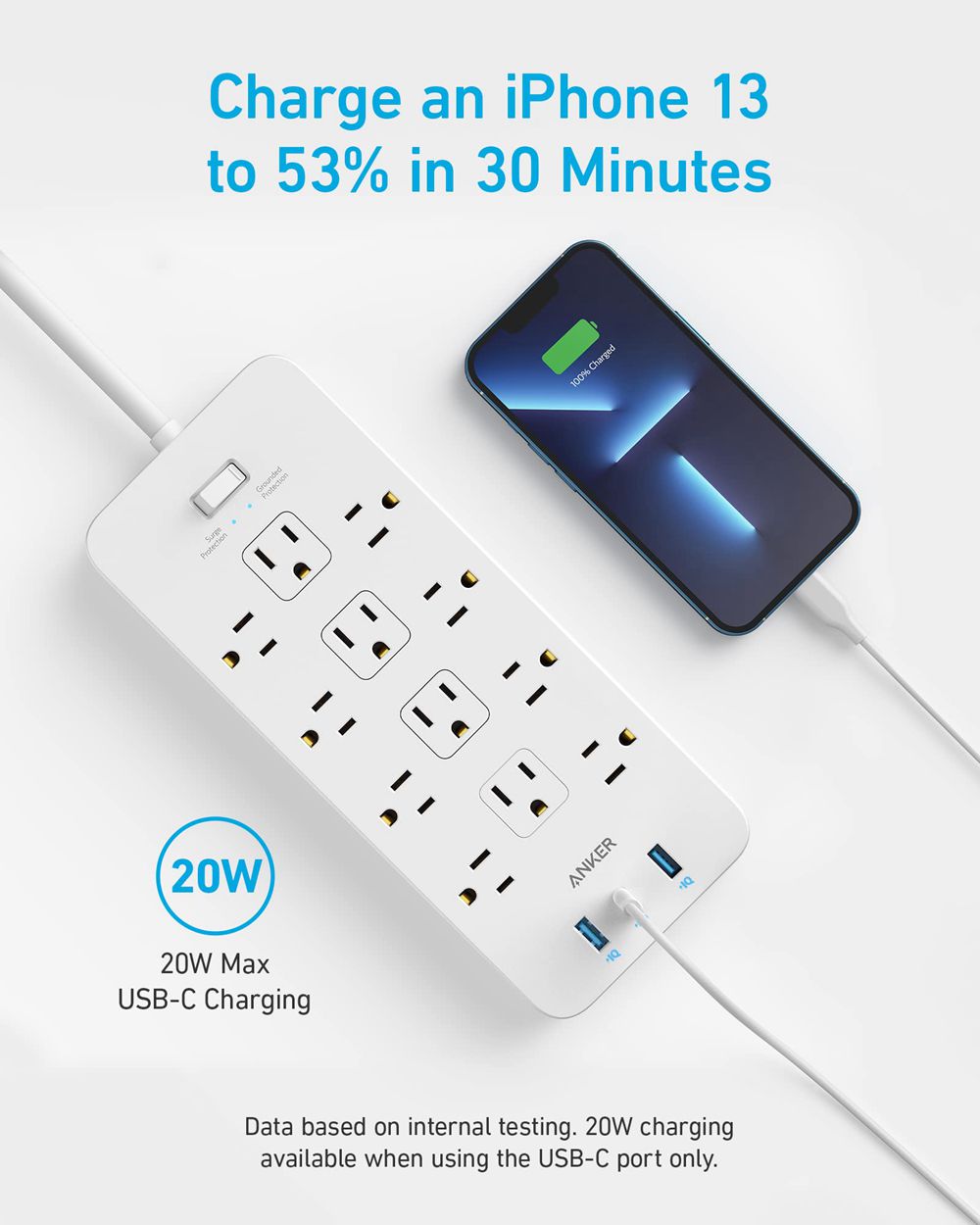 Anker 351 Power Strip Blancos | Mexico SCG502187