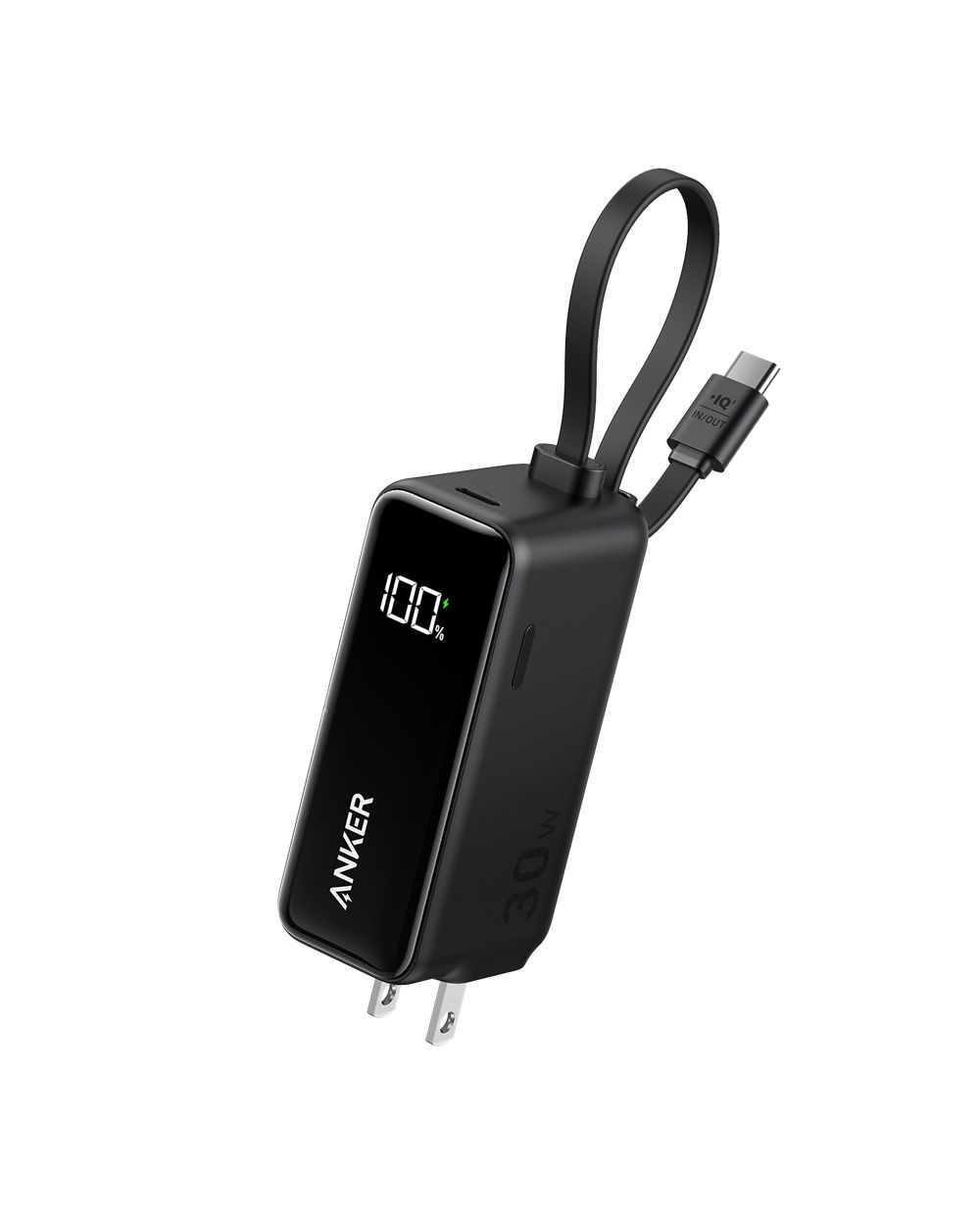 Anker 3-in-1 Power Bank (30W Fusion Built-In USB-C Cable) Negros | Mexico KBE803495