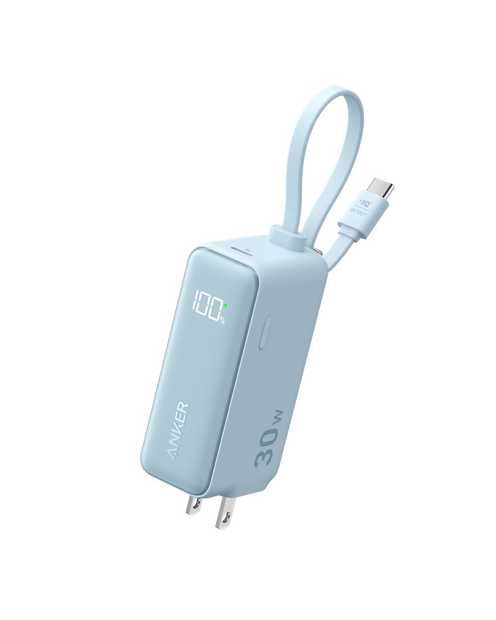 Anker 3-in-1 Power Bank (30W Fusion Built-In USB-C Cable) Azules | Mexico GMO924167