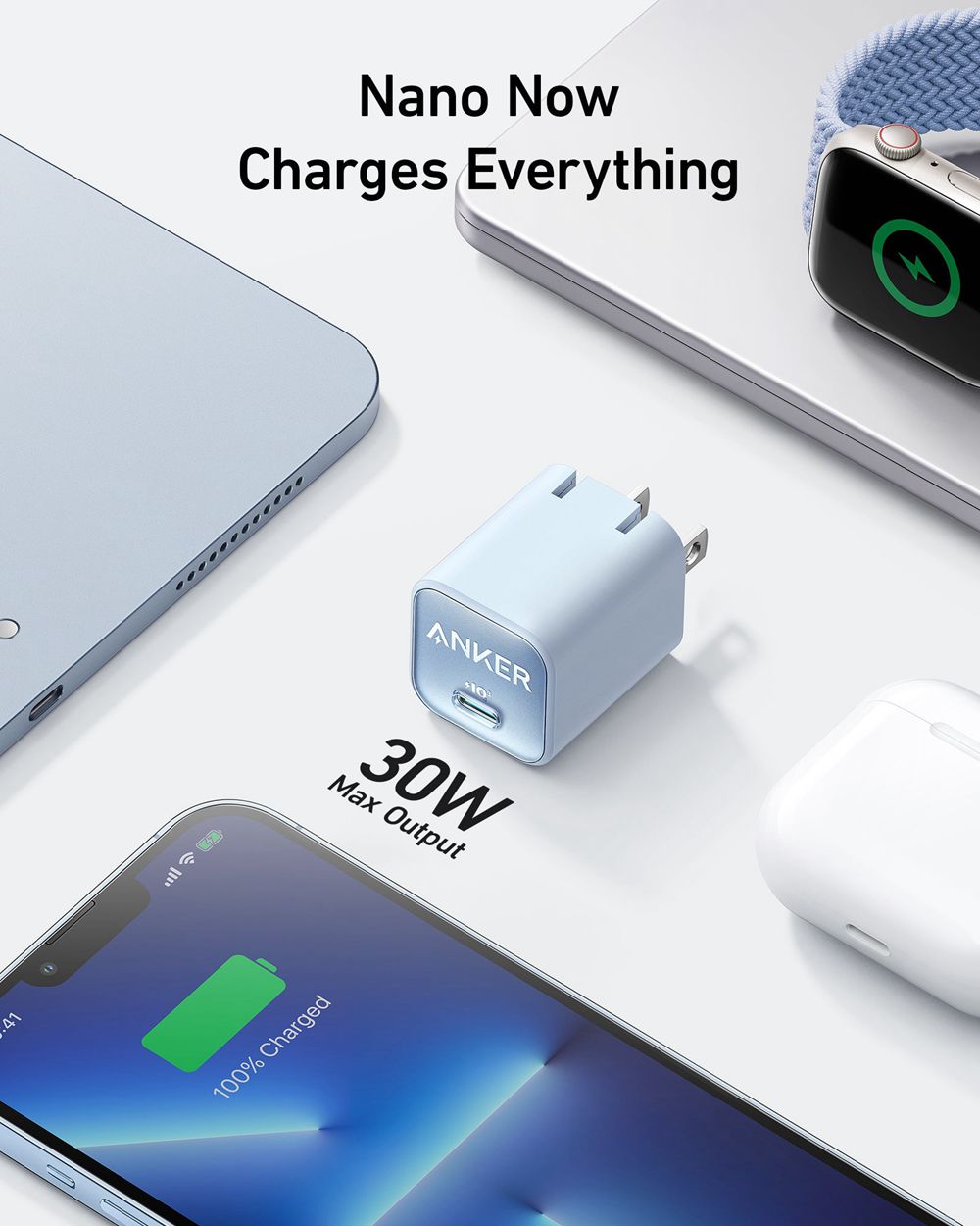 Anker 511 Charger (Nano 3 30W) Azules | Mexico QXD628049