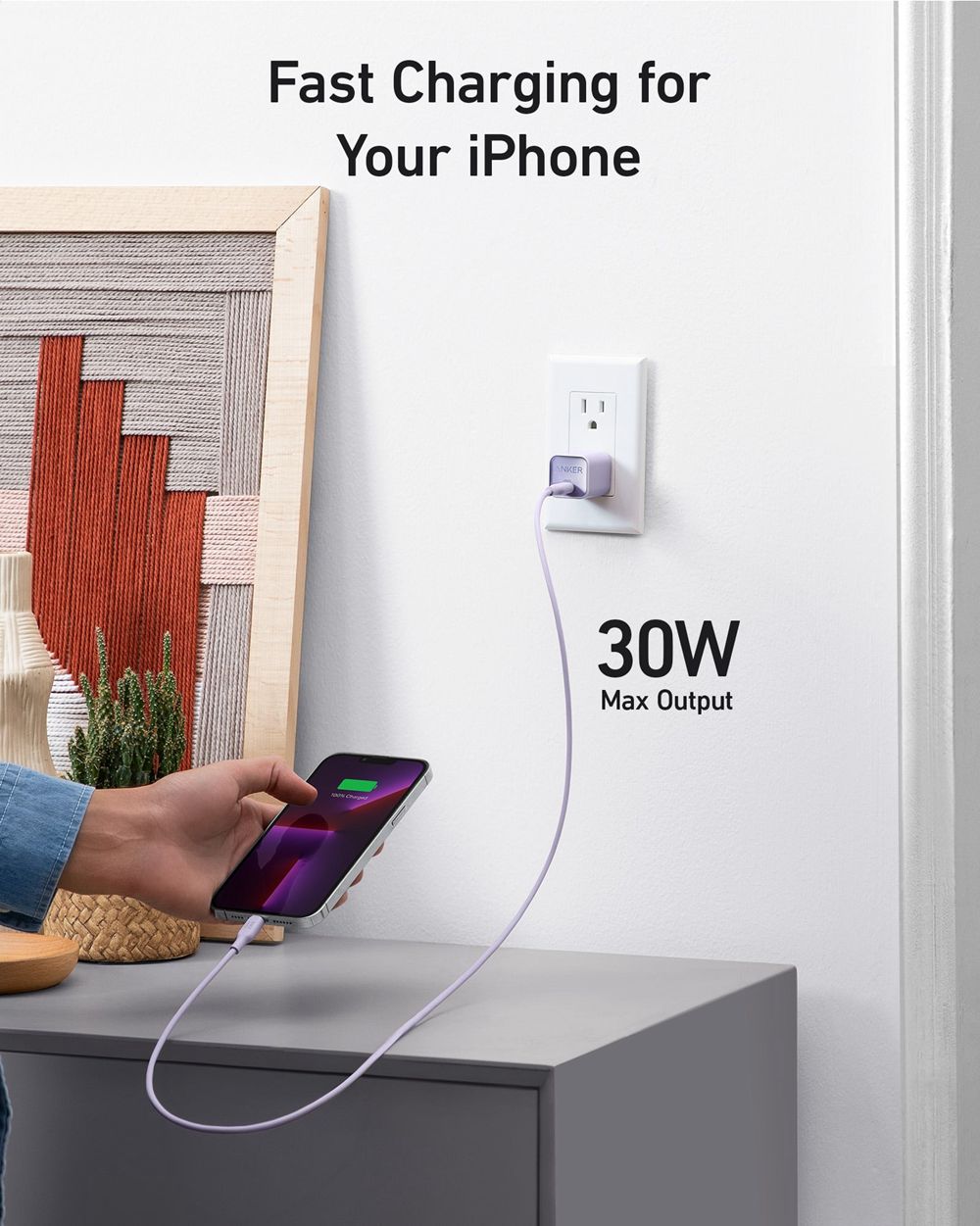 Anker 511 Charger (Nano 3 30W) with 6 ft USB-C to Lightning Cable Blancos | Mexico OYS570268