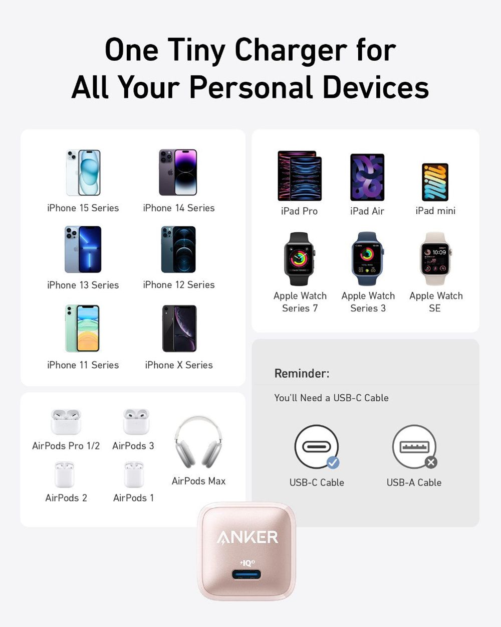 Anker 511 Charger (Nano Pro) Morados | Mexico WMU543621