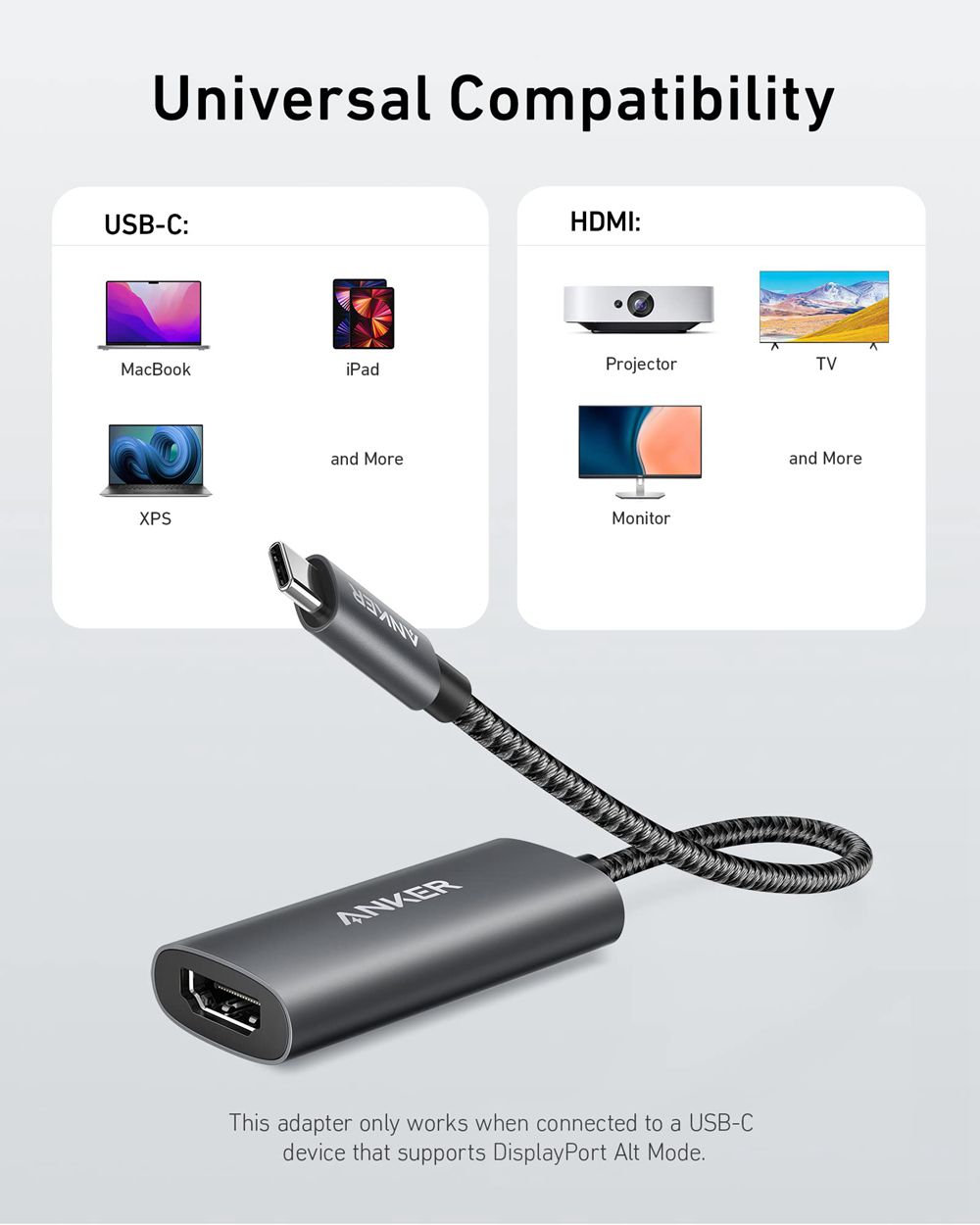 Anker 518 USB-C Adapter (8K HDMI) Grises | Mexico QXK198073