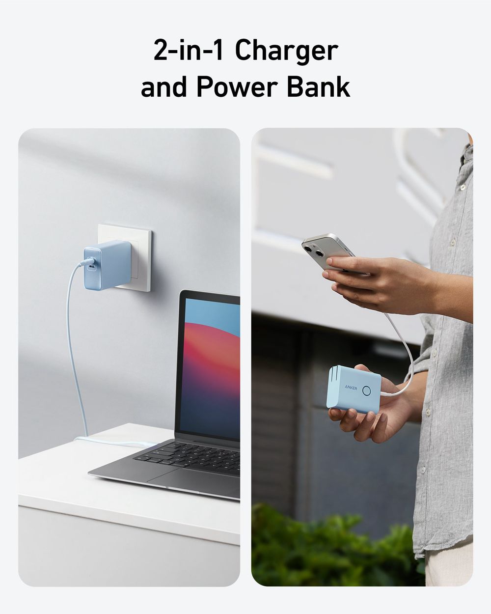 Anker 521 Power Bank (PowerCore Fusion 45W) Azules | Mexico CNF263054