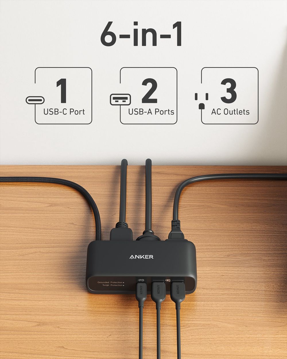 Anker 521 Power Strip Negros | Mexico SME103475