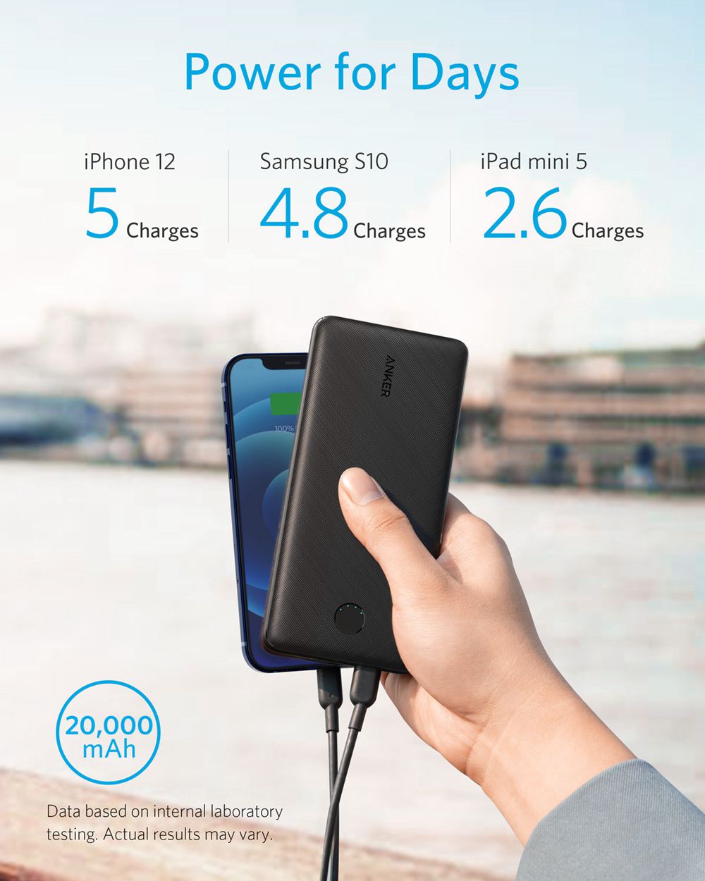 Anker 525 Power Bank (PowerCore 20K) Negros | Mexico QML913065