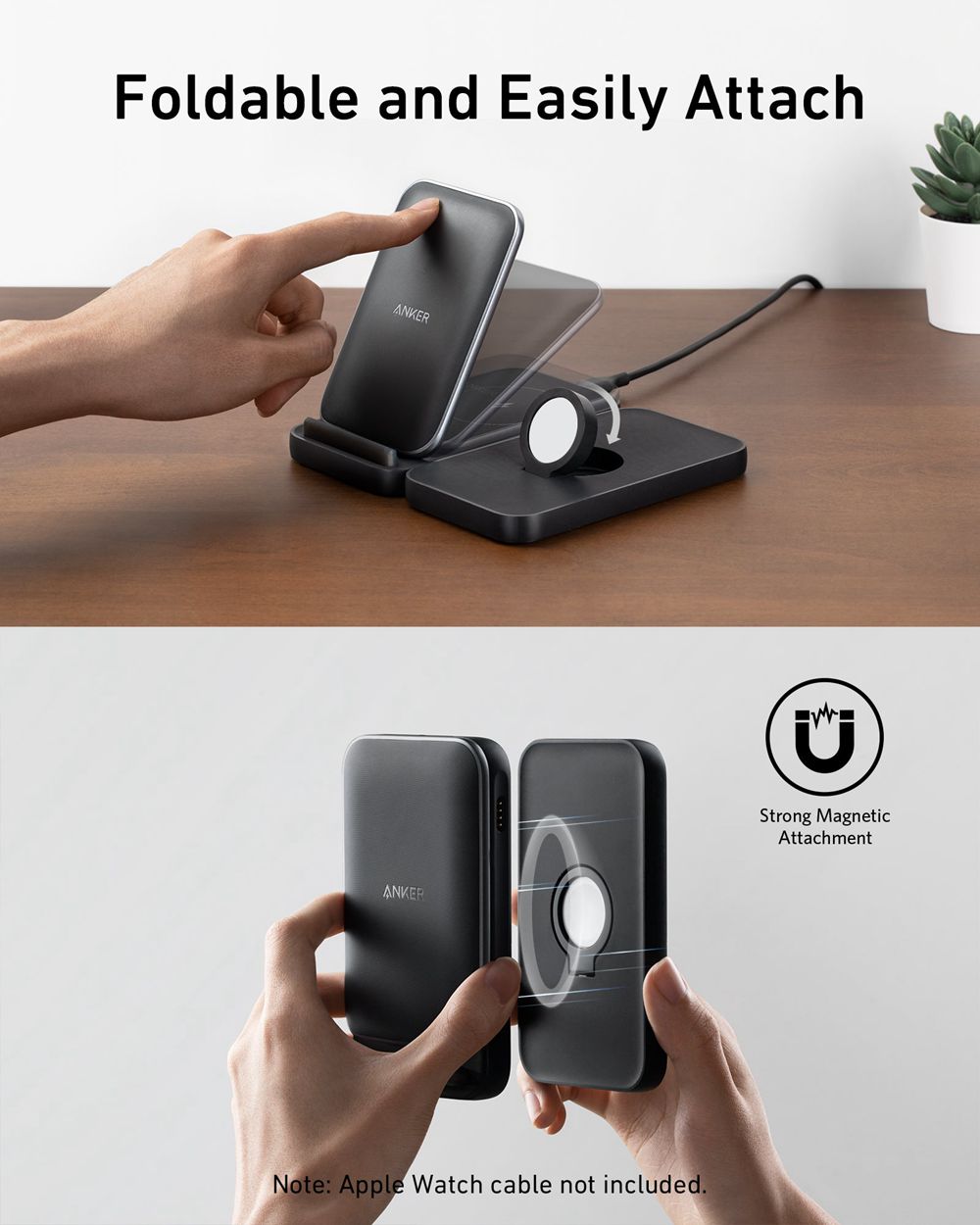 Anker 533 Wireless Charger (3-in-1 Stand) Negros | Mexico VEU497106