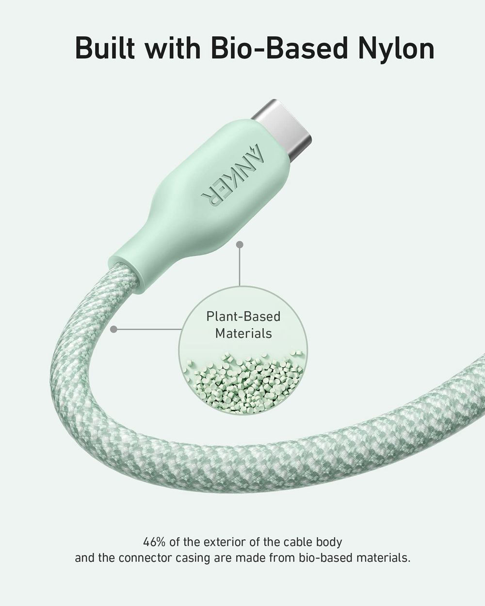 Anker 541 USB-C to Lightning Cable (Bio-Nylon) Verdes | Mexico CAL315984