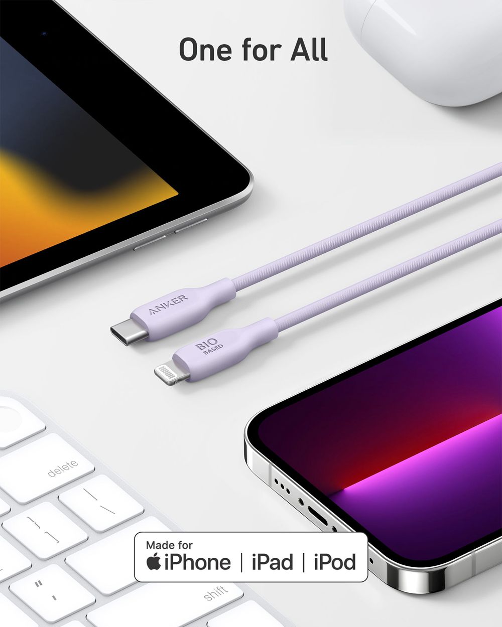 Anker 541 USB-C to Lightning Cable (Bio-TPU) Morados | Mexico SZU260487