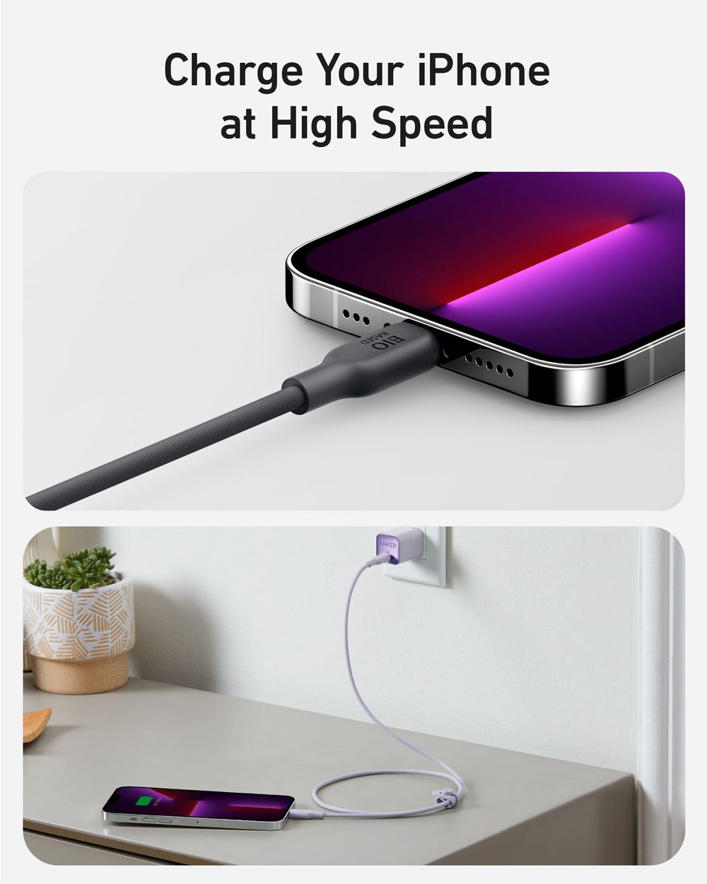 Anker 541 USB-C to Lightning Cable (Bio-TPU) Morados | Mexico SZU260487