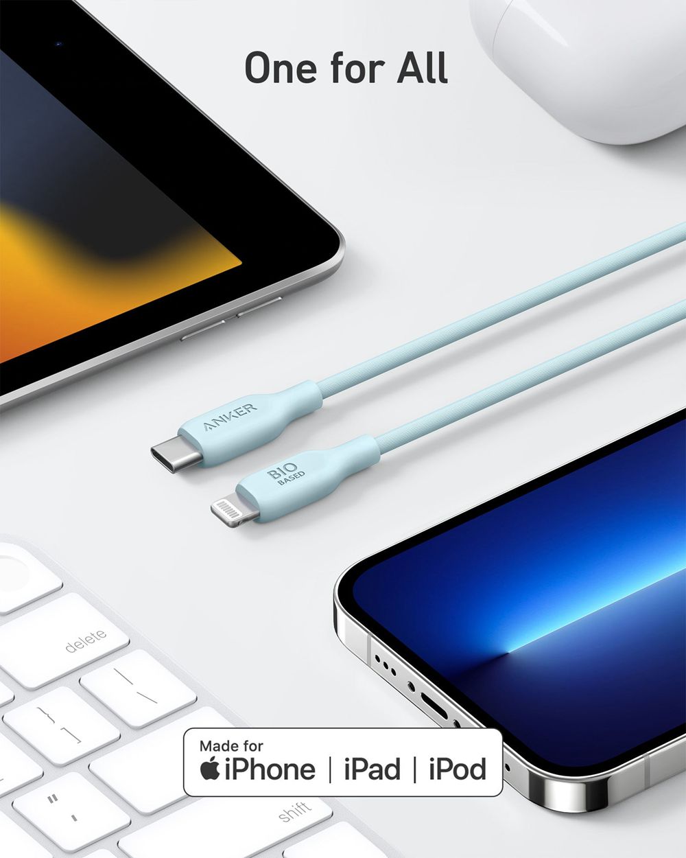 Anker 541 USB-C to Lightning Cable (Bio-TPU) Azules | Mexico EGU369058