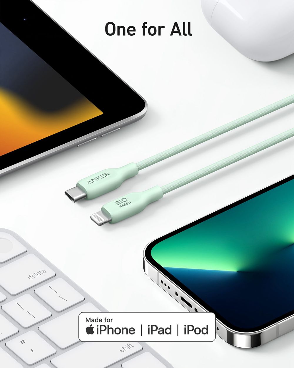 Anker 541 USB-C to Lightning Cable (Bio-TPU) Verdes | Mexico DXG043187
