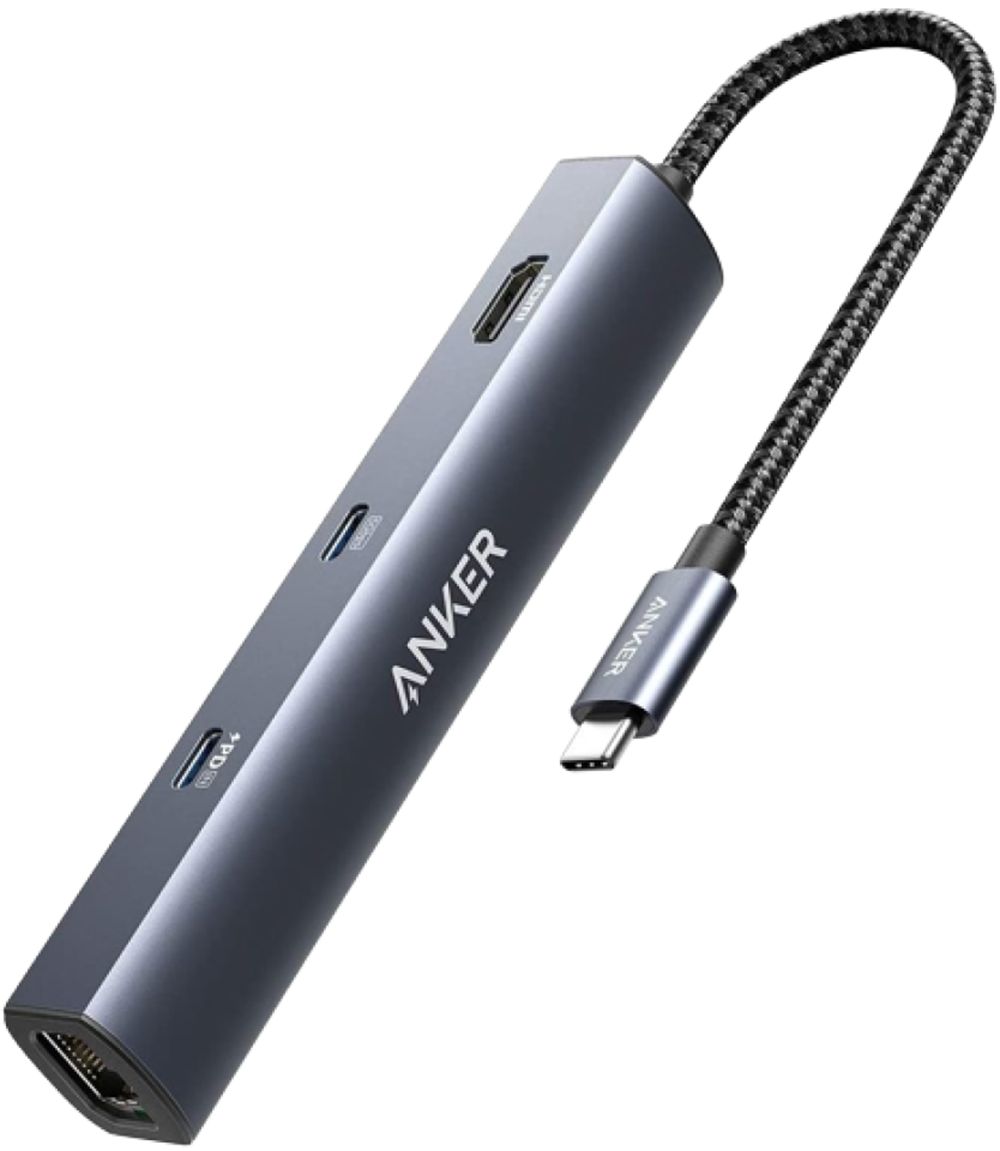 Anker 543 USB-C Hub (6-in-1 Slim) Grises | Mexico YBD532907