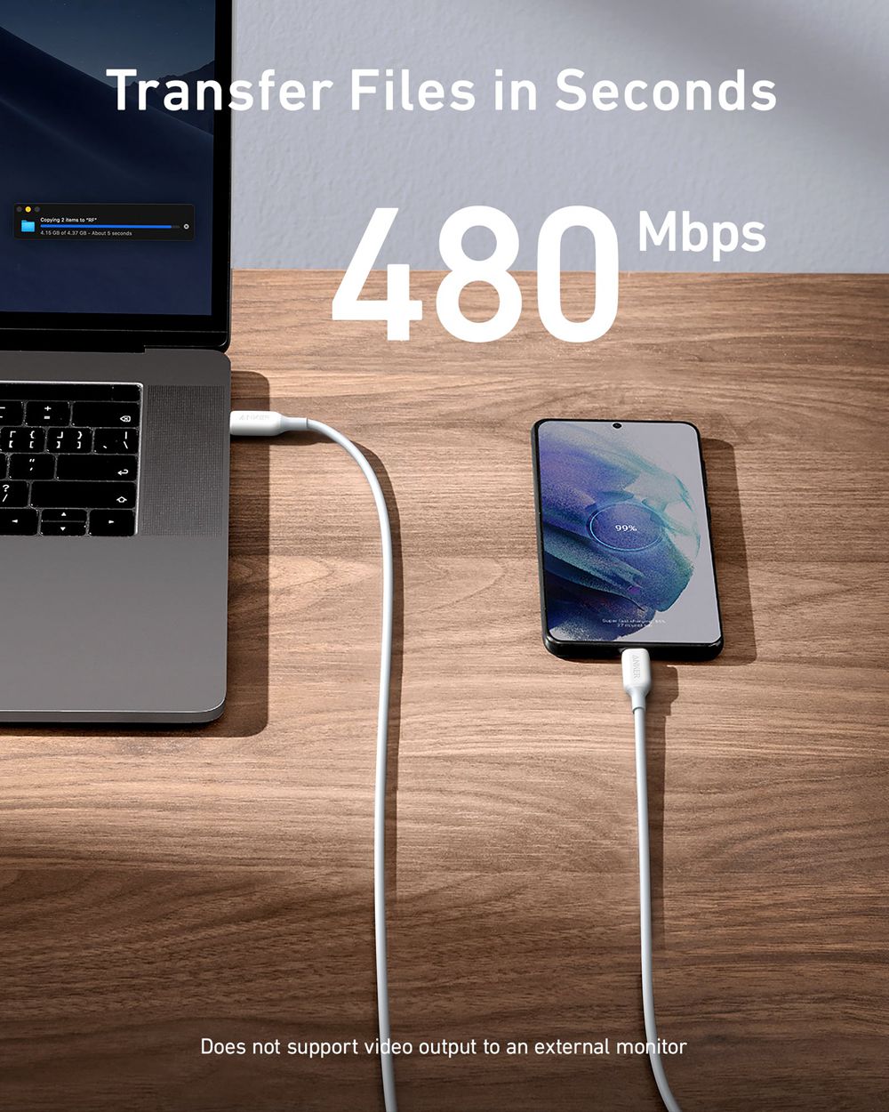 Anker 543 USB-C to USB-C Cable (6 ft) Blancos | Mexico KVJ196872