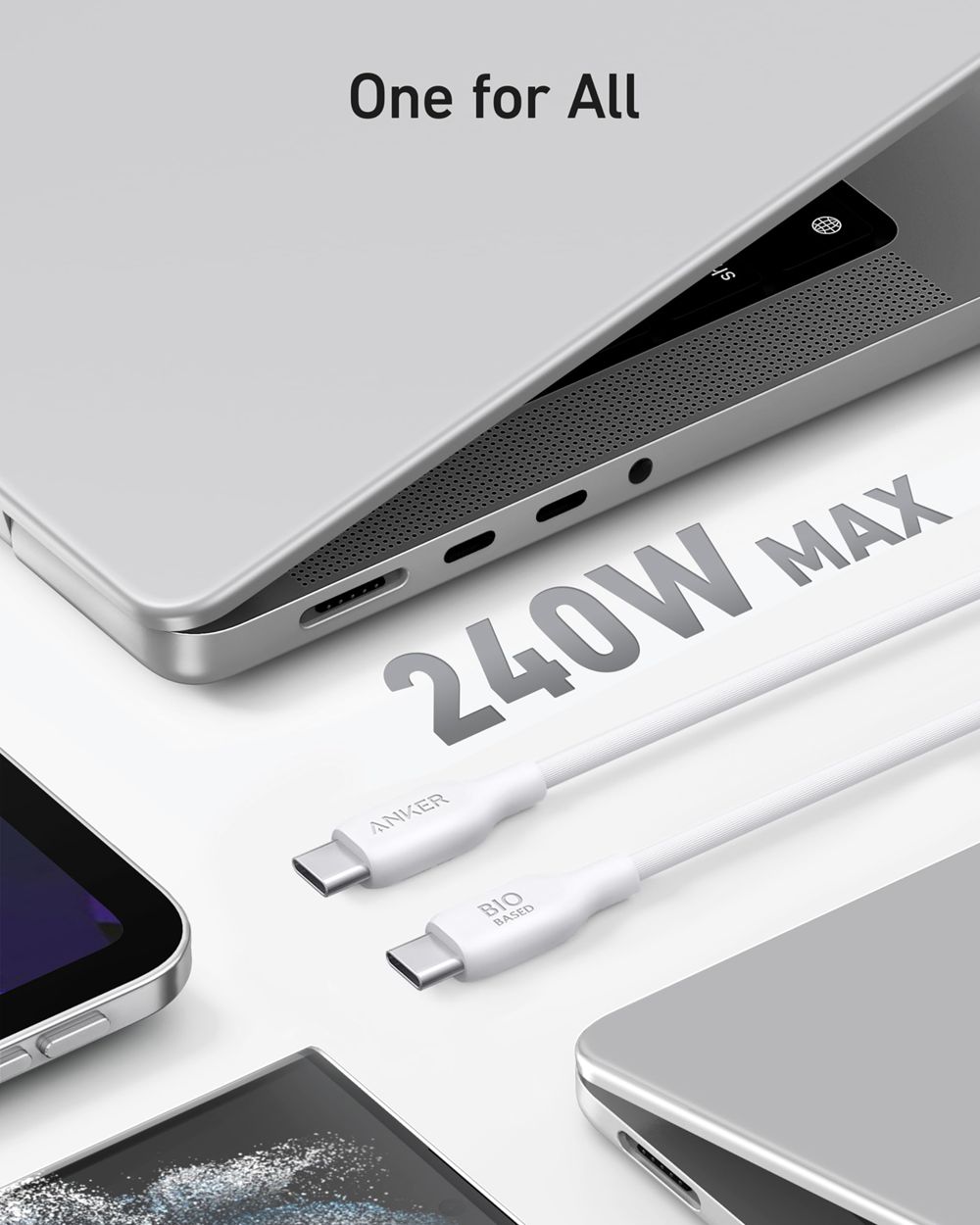 Anker 543 USB-C to USB-C Cable (Bio-Based) Blancos | Mexico PHW478960