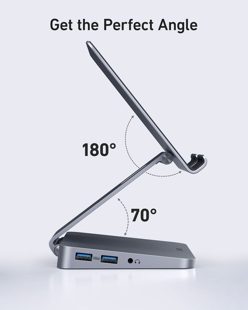 Anker 551 USB-C Hub (8-in-1 Tablet Stand) Grises | Mexico QJO657081