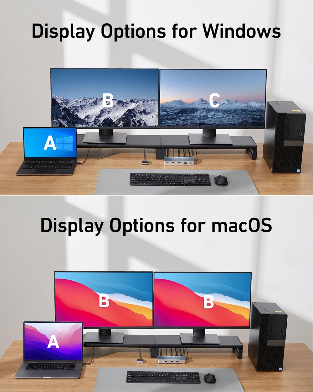 Anker 553 USB-C Docking Station (KVM Switch) Plateados | Mexico QNO504173