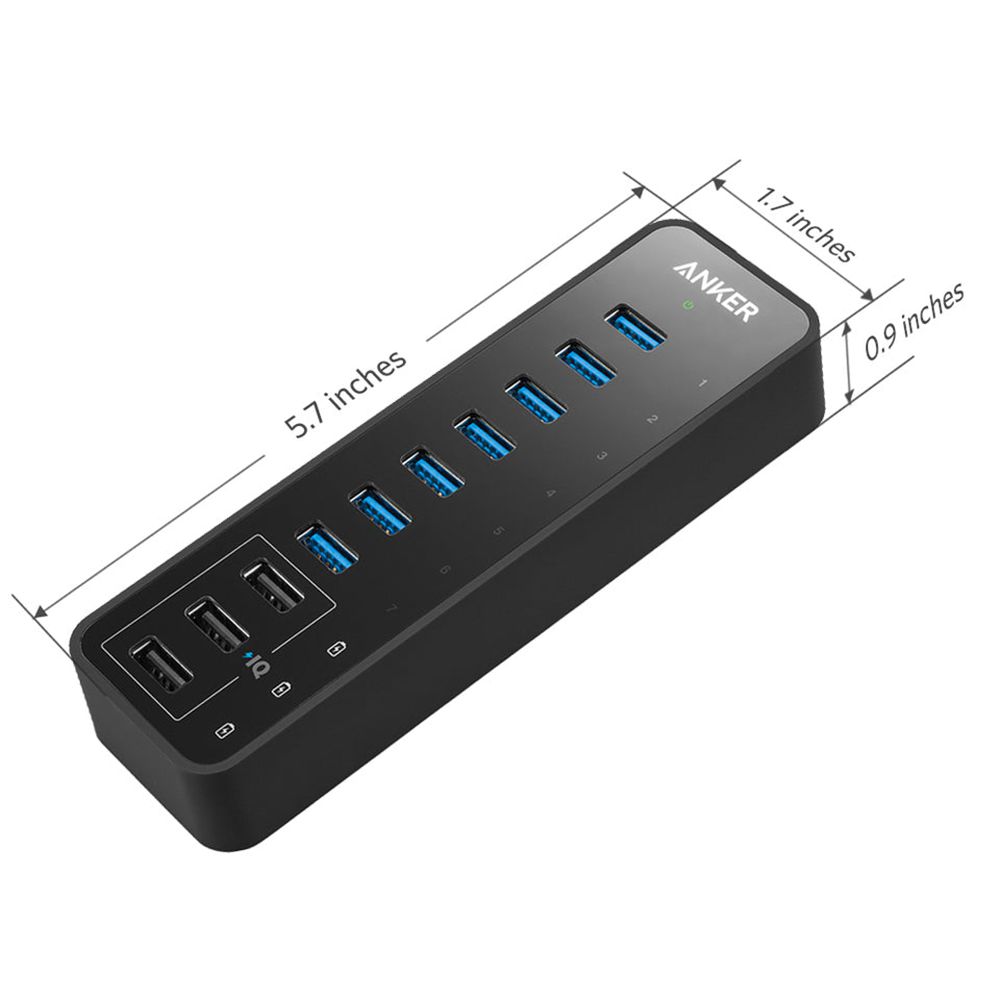 Anker 60W 10-Port USB 3.0 Data Hub Negros | Mexico EID429305